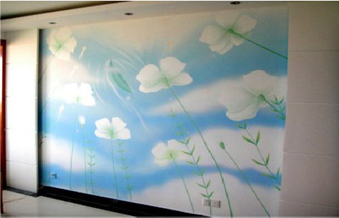 大田画墙绘怎么画好白云的蓬松感？