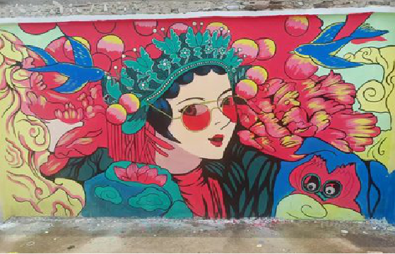 大田墙体彩绘-网红墙