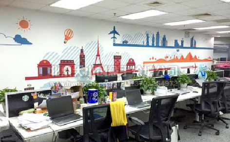 大田教你设计办公室墙绘的方法。