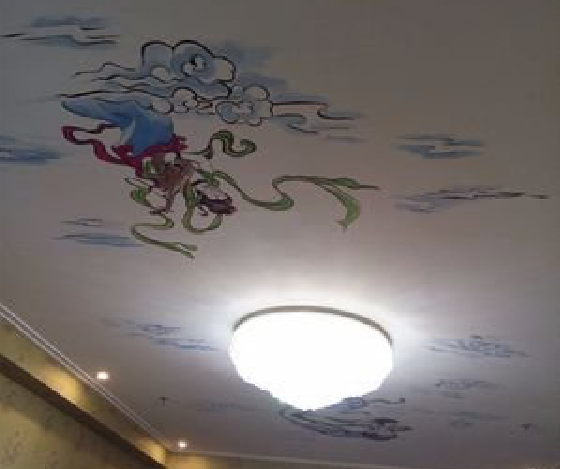 大田如何快速绘制天花板上的手绘墙？